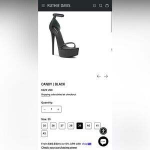 Ruthie Davis Black Platform Heels